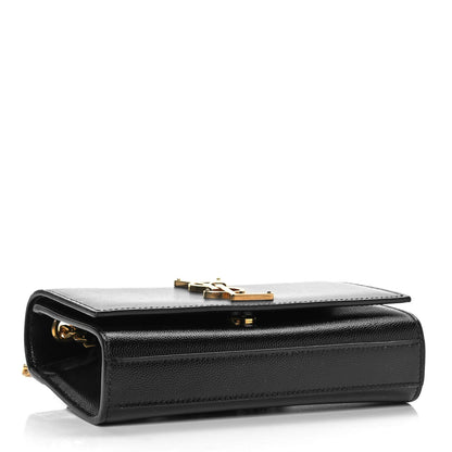 Saint Laurent Grain De Poudre Small Monogram Kate Satchel Black 4 of 9