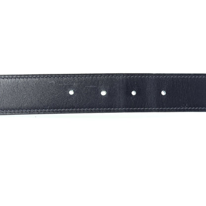 Hermes Swift Togo 32mm H Belt 80 Black Bleu Electrique 3 of 6