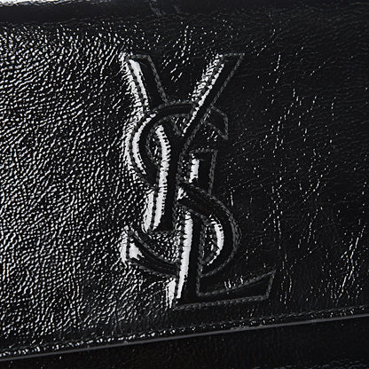 Saint Laurent Textured Patent Monogram Large Belle De Jour Clutch Black 10 of 10