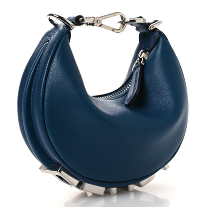 Fendi Vitello Grace Matte Nano Fendigraphy Hobo Charm Mirto 3 of 10