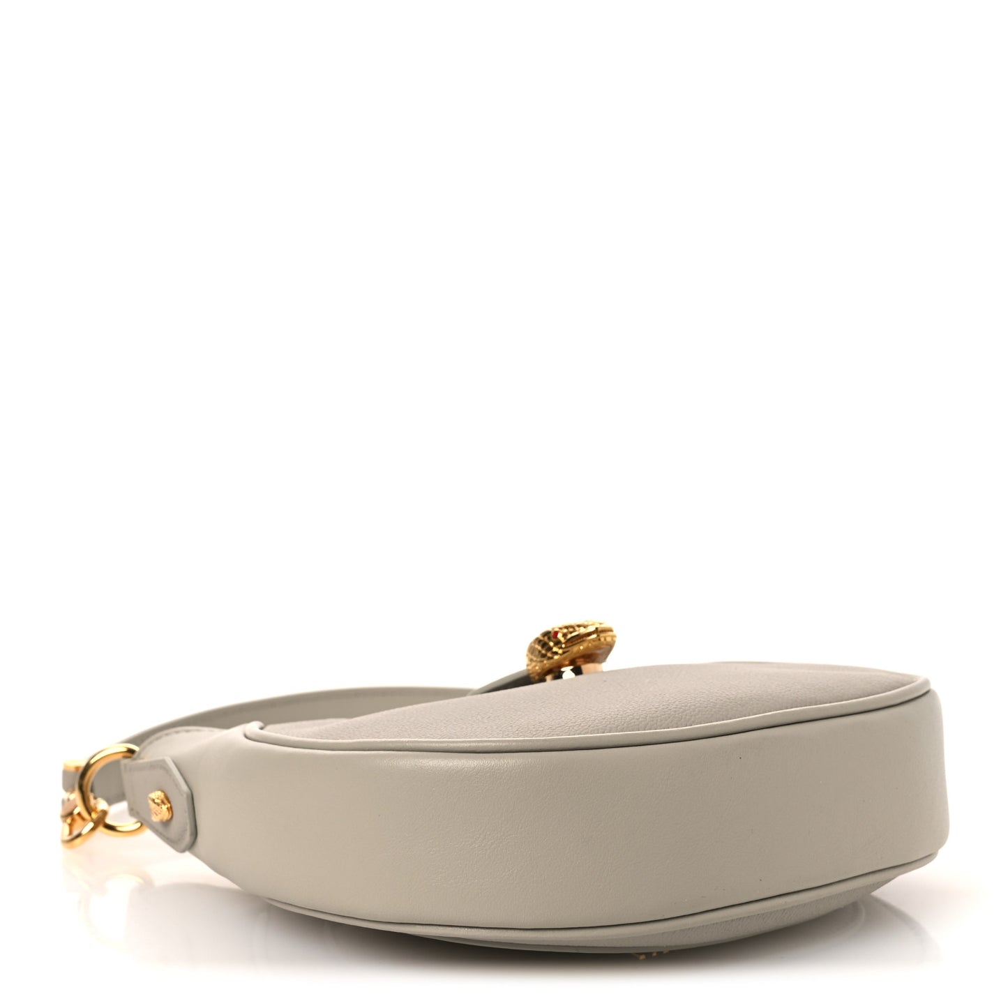 Urban Grain Smooth Calfskin Mini Serpenti Ellipse Crossbody Bag Foggy Opal