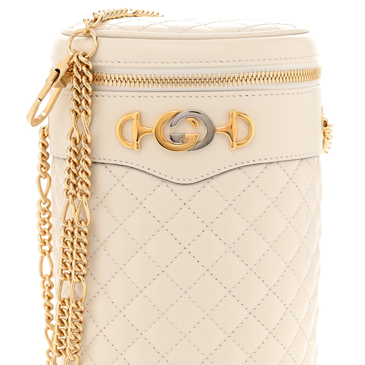 Calfskin Trapuntata Zumi Belt Bag Off White
