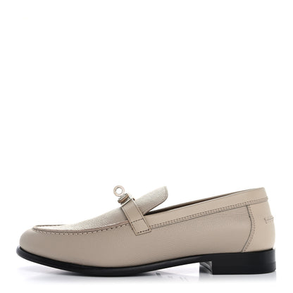 Hermes Epsom Womens Destin Loafer 38.5 Blanc Gomme 1 of 10
