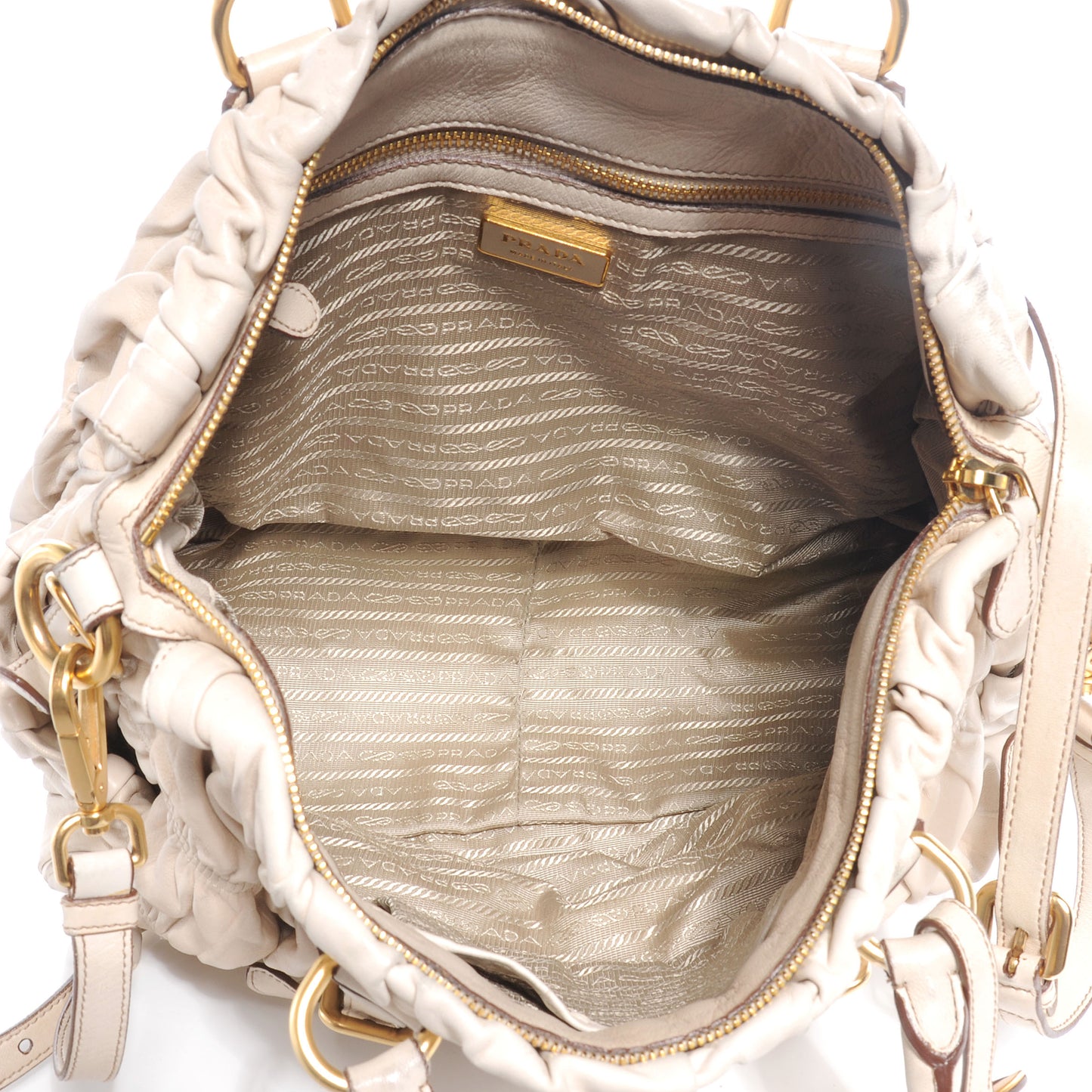Nappa Gaufre Tote Platino