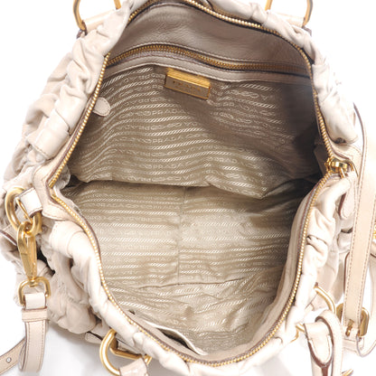 Prada Nappa Gaufre Tote Platino 5 of 9