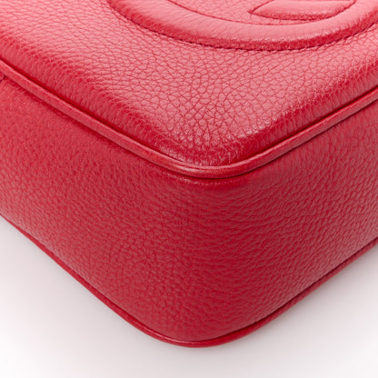 Gucci Pebbled Calfskin Small Soho Disco Bag Vibrant Red 16 of 17