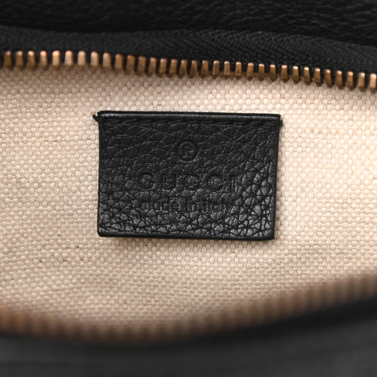 Grained Calfskin Logo Belt Bag Black