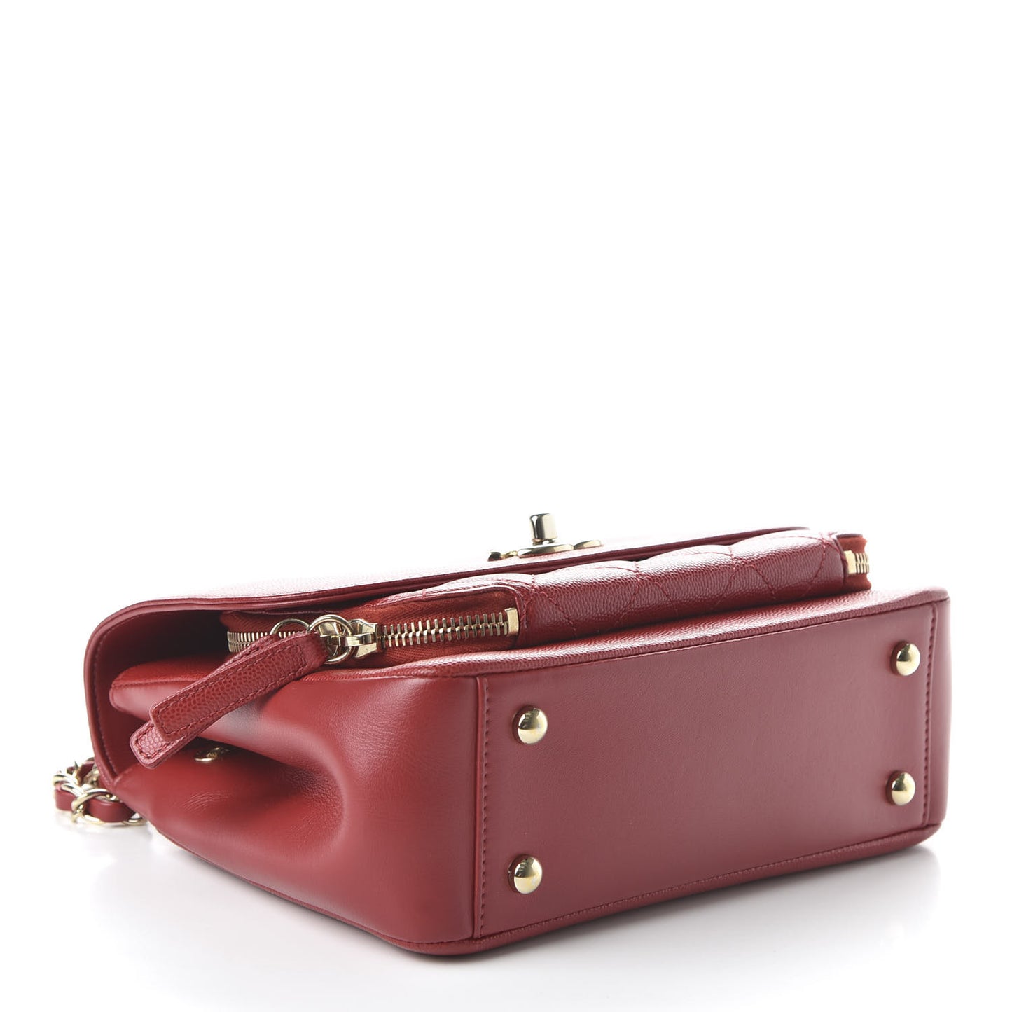 Caviar Quilted Medium Business Affinity Flap Red