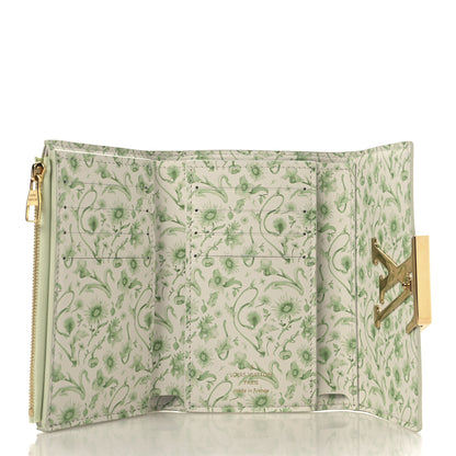 Louis Vuitton Taurillon Karung Capucines Compact Wallet Vert D'eau Green 5 of 8