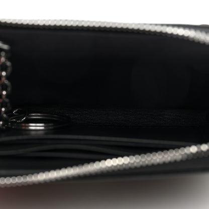 Prada Saffiano Triangle Zip Around Keychain Black 5 of 8