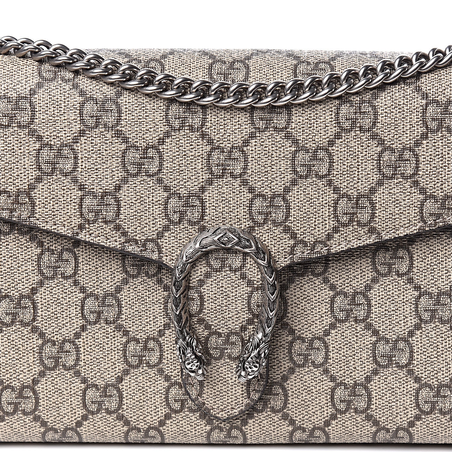 Gucci GG Supreme Monogram Mini Dionysus Chain Wallet Beige Taupe 10 of 10