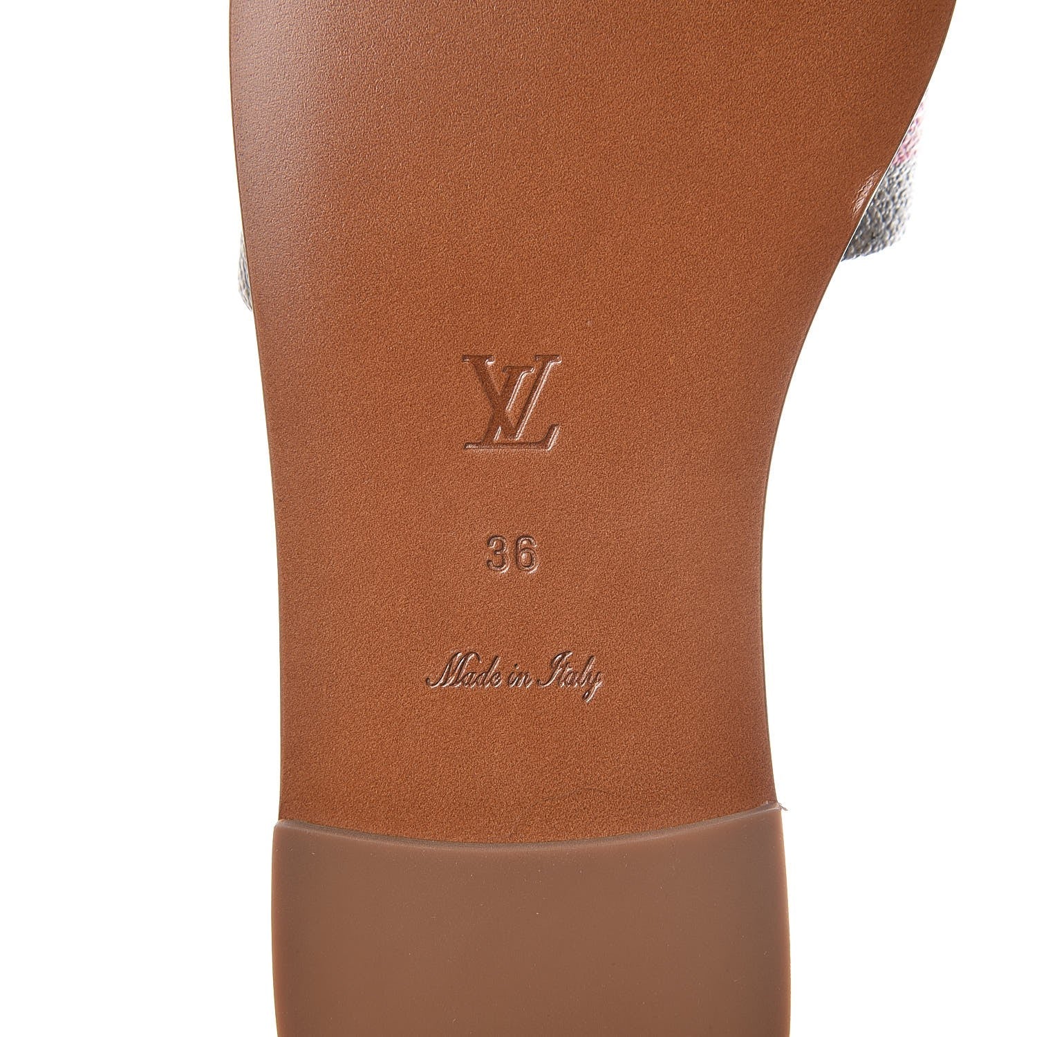 Louis Vuitton Patent Monogram Lock It Flat Mule 36 Cacao 8 of 10