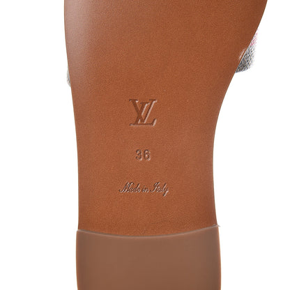 Louis Vuitton Patent Monogram Lock It Flat Mule 36 Cacao 8 of 10