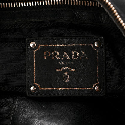 Prada Tessuto Nylon Vitello Daino Shopping Satchel Black 6 of 12