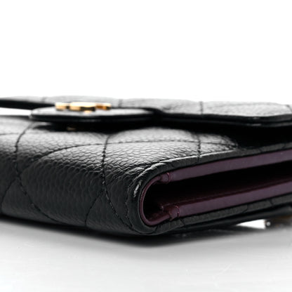 Chanel Caviar Quilted Compact Flap Wallet Black 10 of 11
