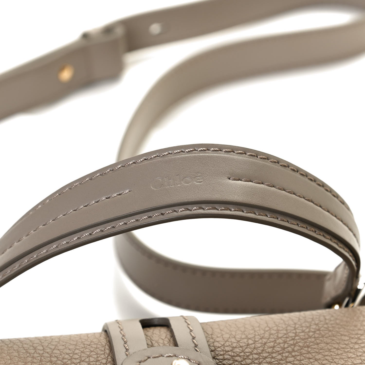 Chloe Shiny Grained Calfskin Medium Aby Day Shoulder Bag Motty Grey 13 of 15