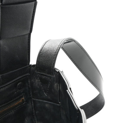 Bottega Veneta Patent Maxi Intrecciato Cassette Crossbody Bag Black 11 of 11