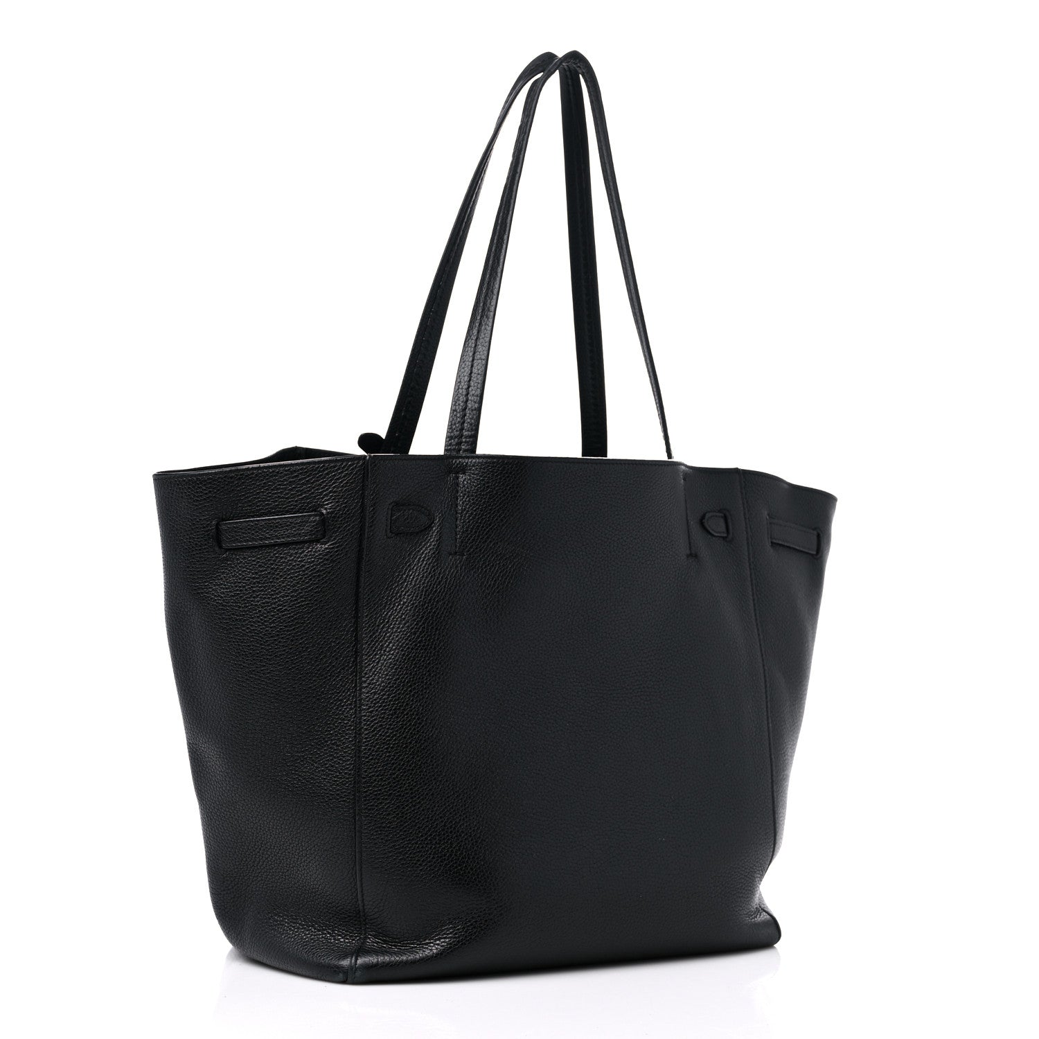 Celine Soft Grained Calfskin Small Belt Cabas Phantom Black 3 of 14