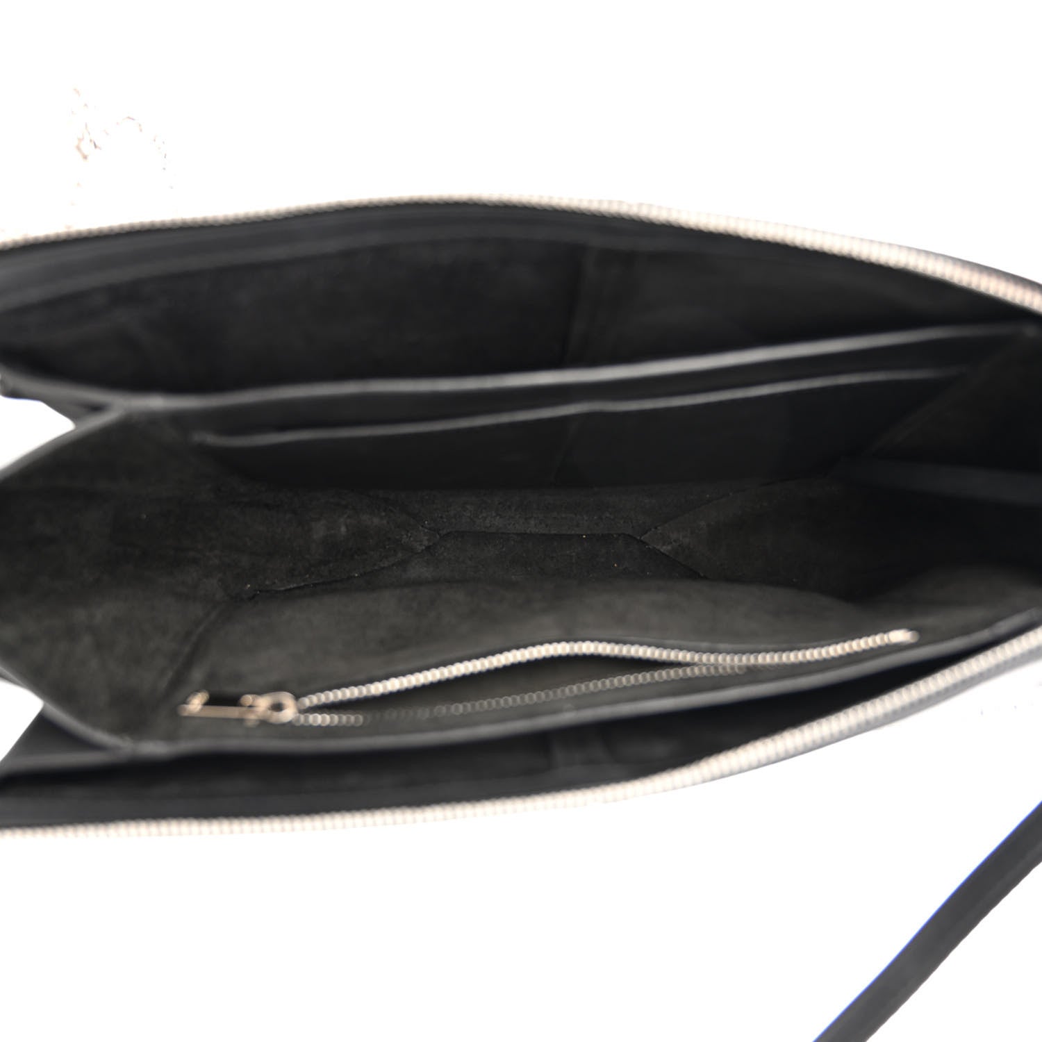 Celine Smooth Calfskin Tri-Fold Clutch on Chain Black 5 of 12