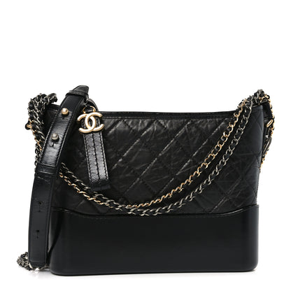 Chanel Aged Calfskin Quilted New Medium Gabrielle Hobo Black 1 of 10