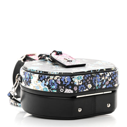 Louis Vuitton Calfskin Floral Print Petite Boite Chapeau Black 4 of 16