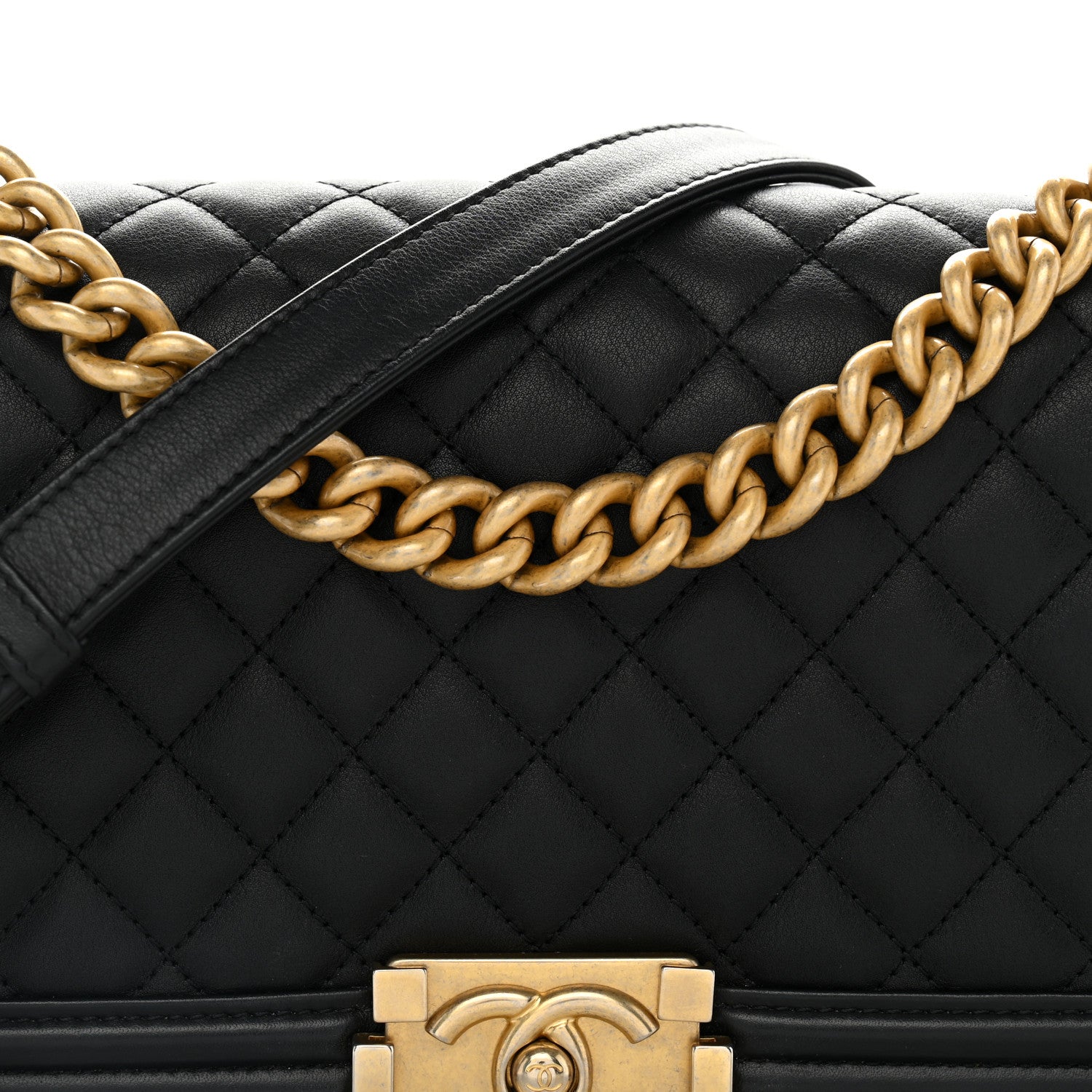 Chanel Calfskin Quilted Medium Boy Flap Black 8 of 11