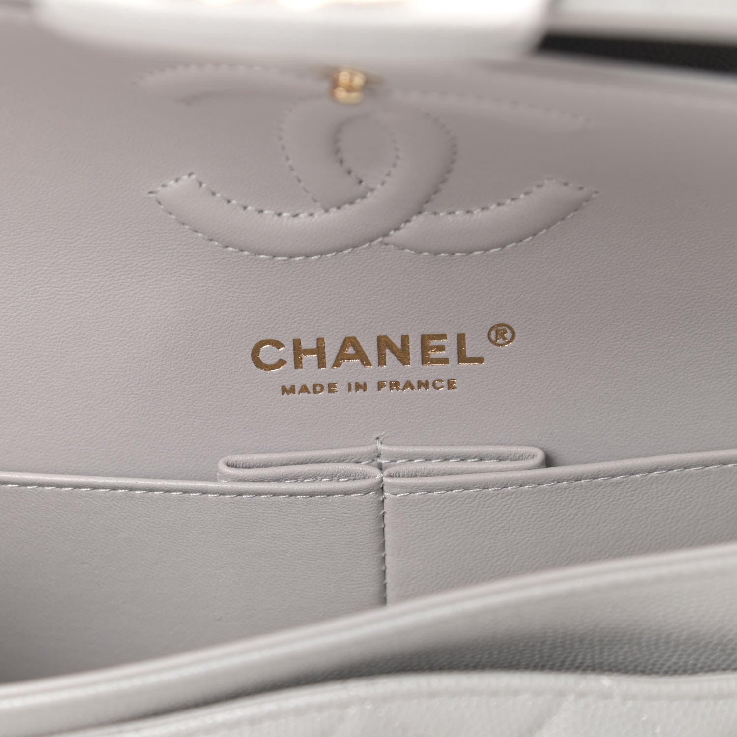 Chanel Caviar Quilted Small Double Flap Grey 6 of 10
