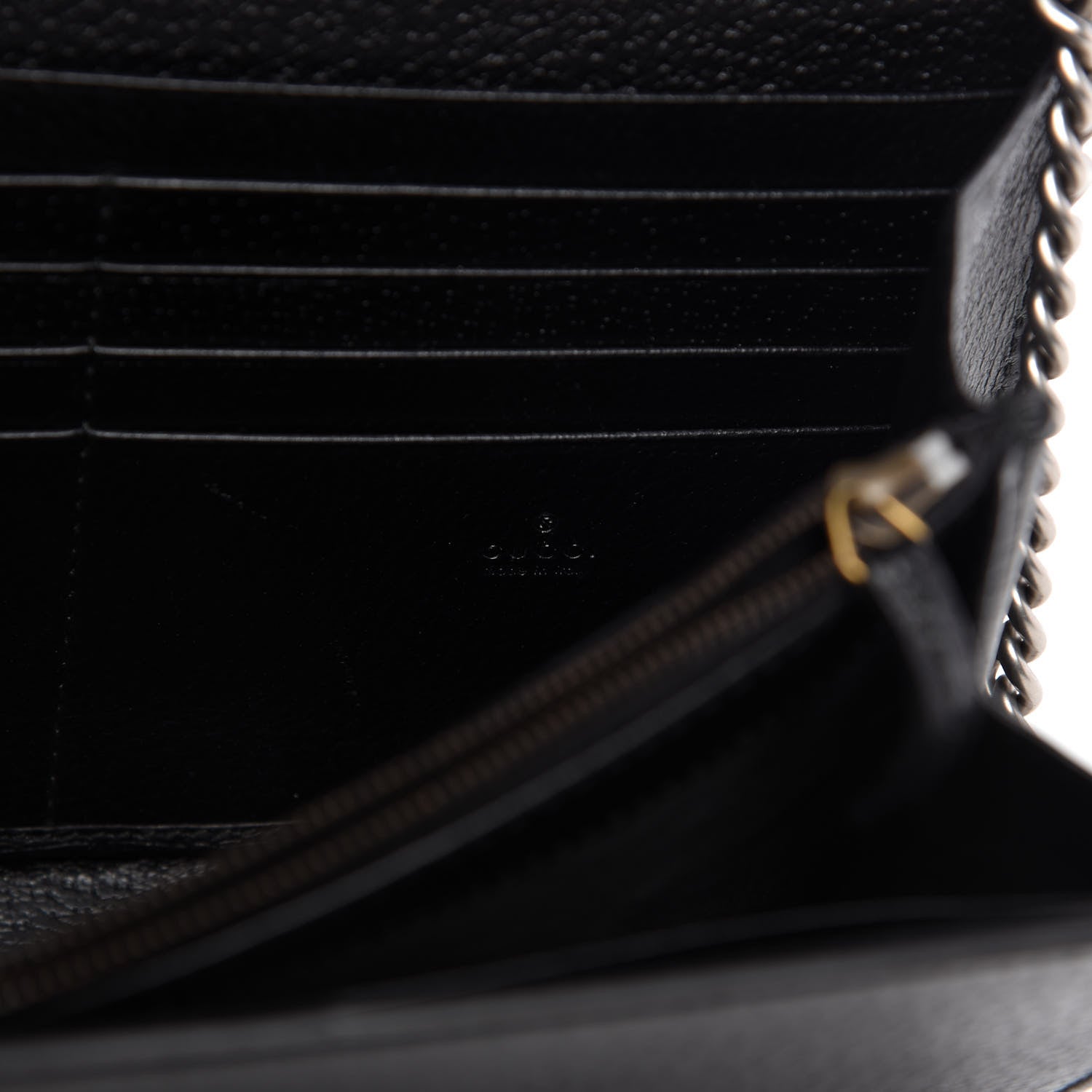 Gucci Calfskin Web Mini Dionysus Chain Wallet Black 8 of 10