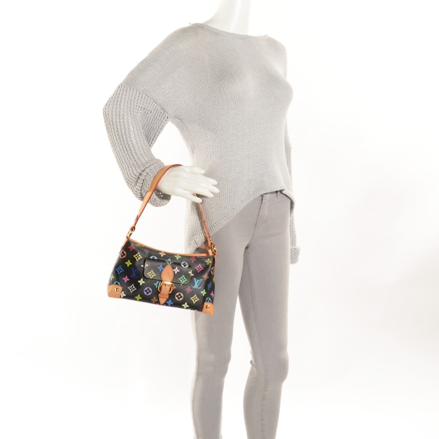 Louis Vuitton Monogram Multicolor Eliza Black 2 of 8