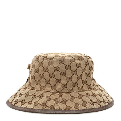 Gucci Monogram Plaid Bob Double Back Reversible Bucket Hat M Beige 11 of 14