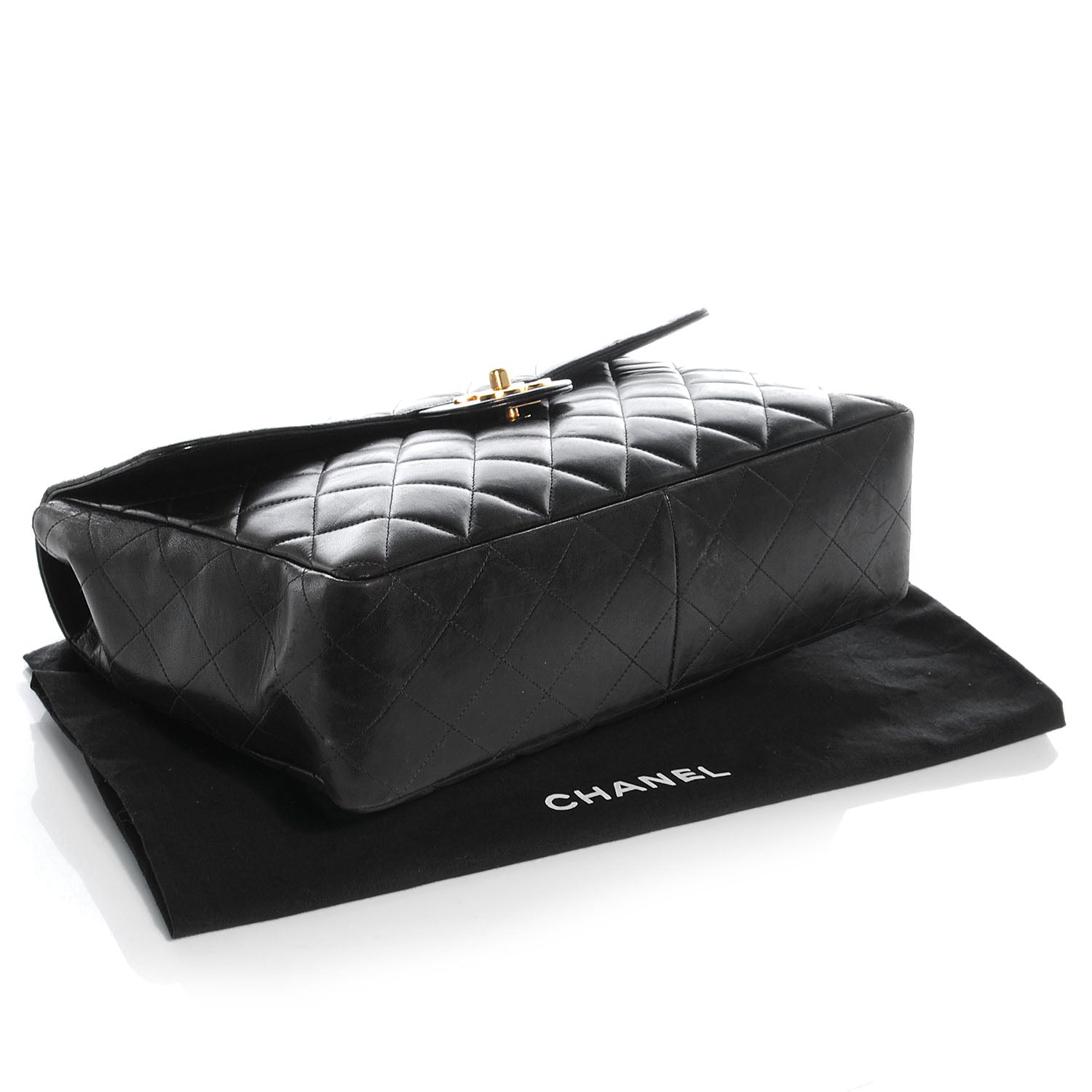 Chanel Lambskin Jumbo Flap Bag Black 4 of 8