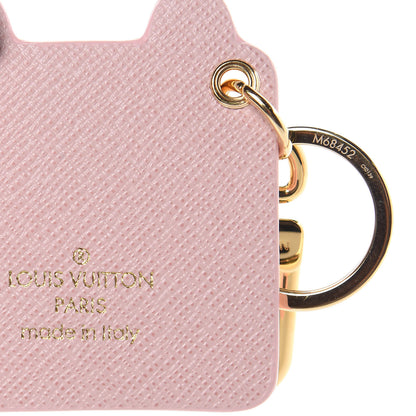 Louis Vuitton Monogram Fun Face Cat Bag Charm Rose Pale 3 of 3