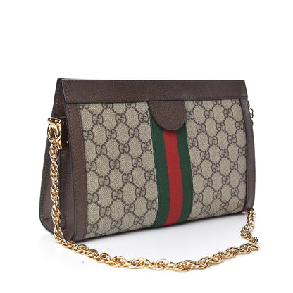 Gucci GG Supreme Monogram Web Small Ophidia Chain Shoulder Bag Brown 3 of 10