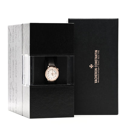 Vacheron Constantin 18K Pink Gold Alligator Diamond Bezel 30mm Egerie Quartz Watch 1205F/000R-B622 5 of 5