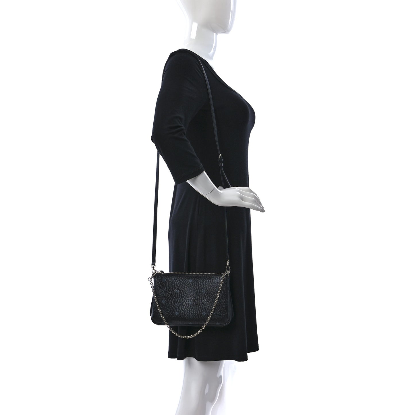 Visetos Medium Millie Chain Crossbody Bag Black