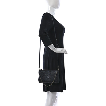 MCM Visetos Medium Millie Chain Crossbody Bag Black 2 of 9