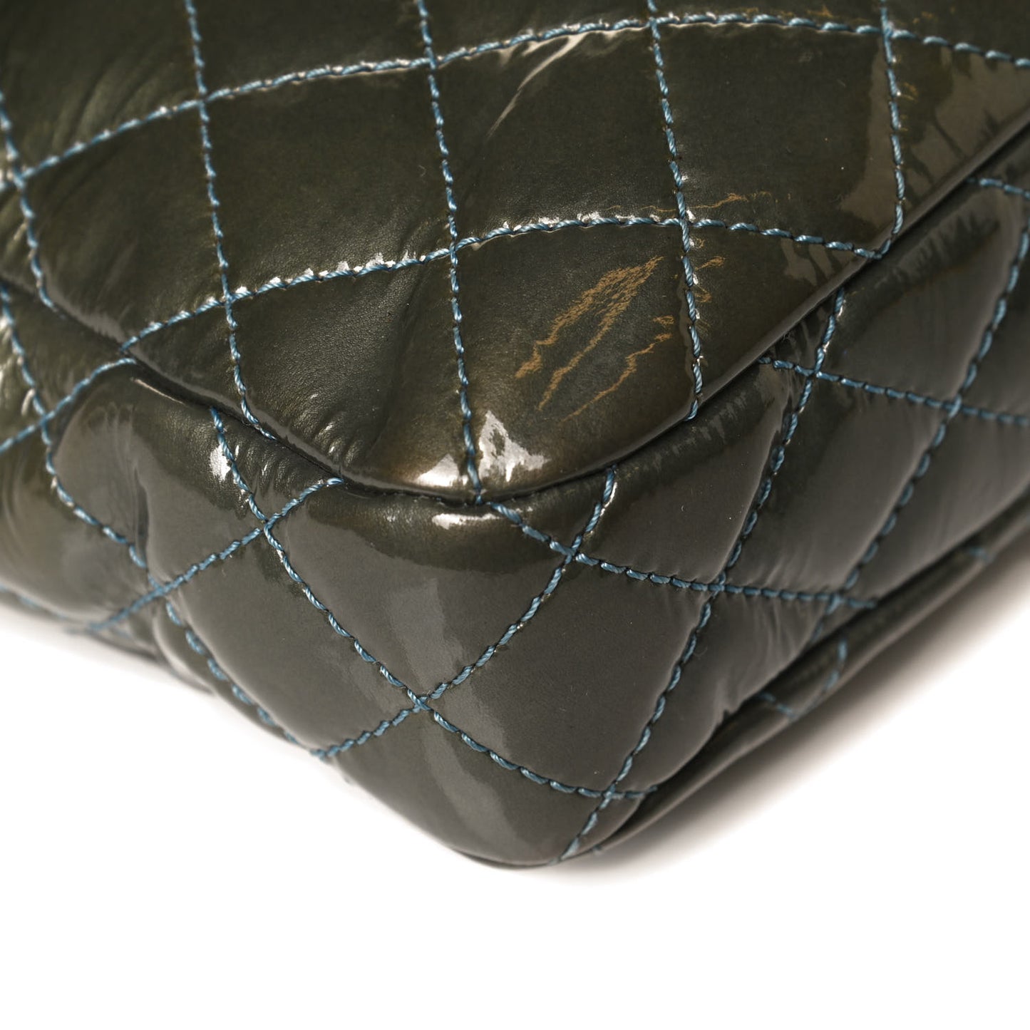 Patent Quilted Reissue XL Maxi Flap Grey