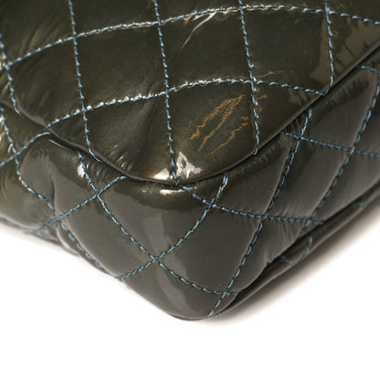 Chanel Patent Quilted Reissue XL Maxi Flap Grey 14 of 17