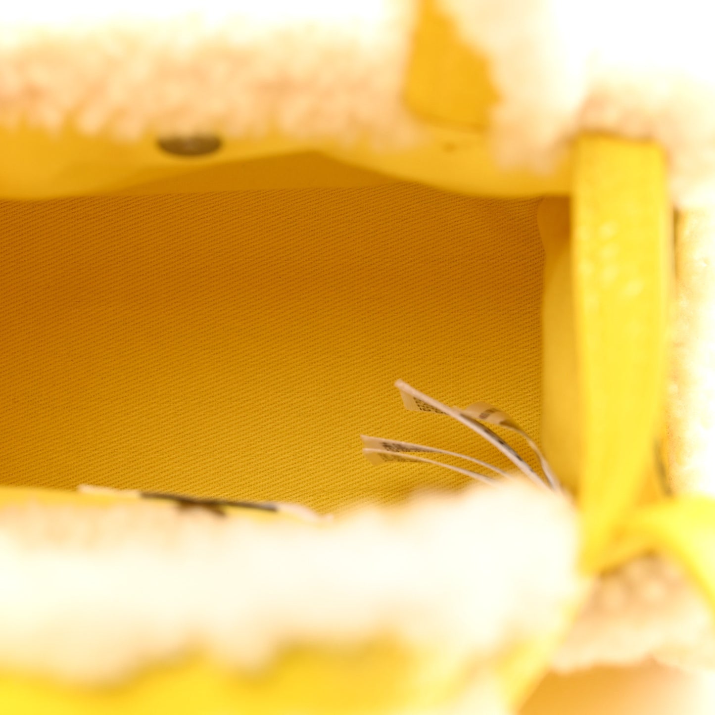 X UGG Crinkle Patent Shearling Small Shopping Bag Taxi