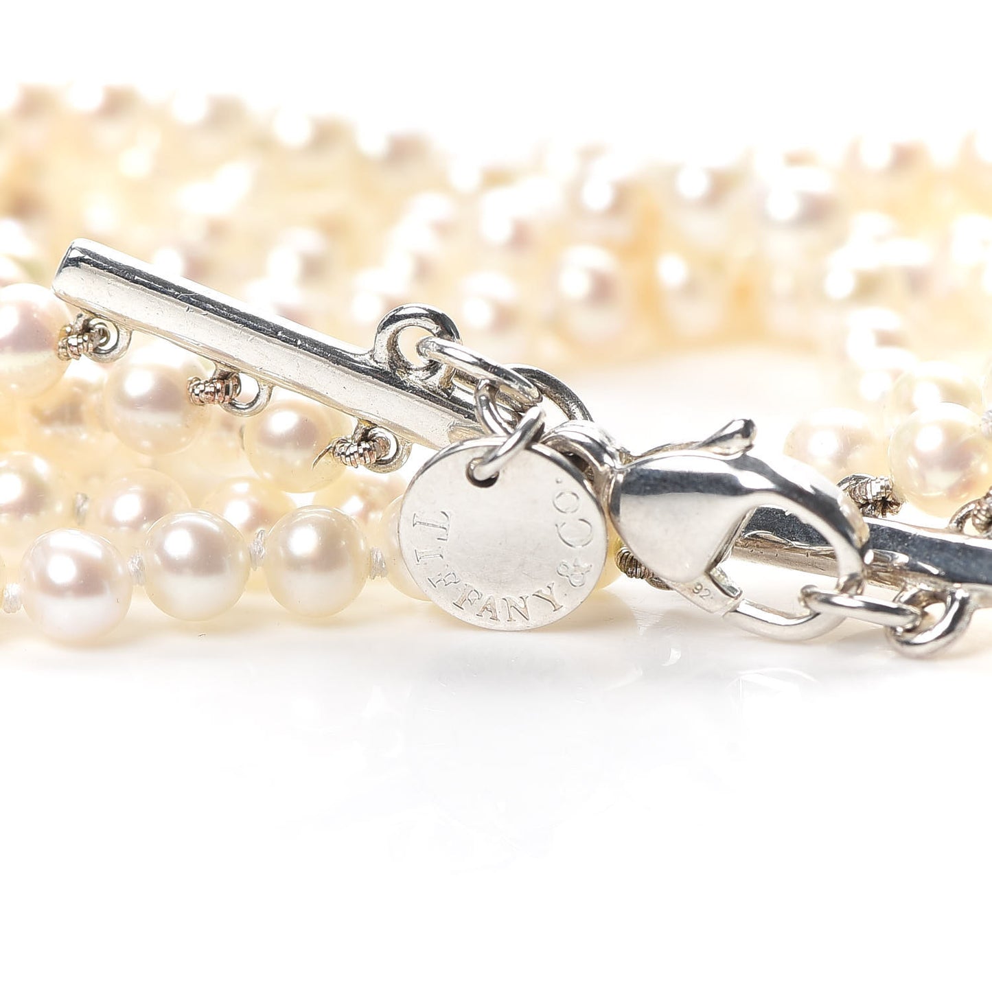 Sterling Silver Pearl 4.5mm Ziegfeld 5 Strand Bracelet