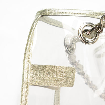 Chanel Vinyl Naked Tote Silver 5 of 6