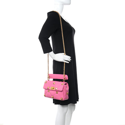 Valentino Garavani Nappa Medium Roman Stud Shoulder Bag Feminine Pink 2 of 9