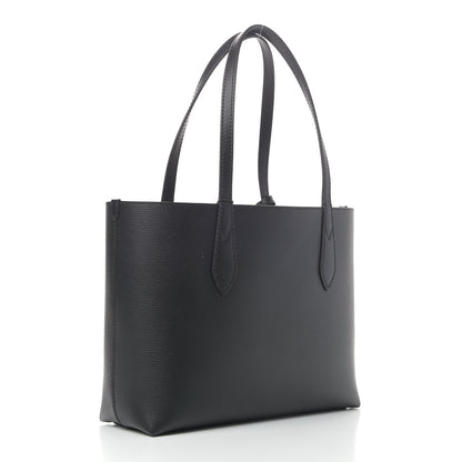 Burberry Grainy Calfskin Haymarket Check Medium Reversible Tote Black 3 of 10