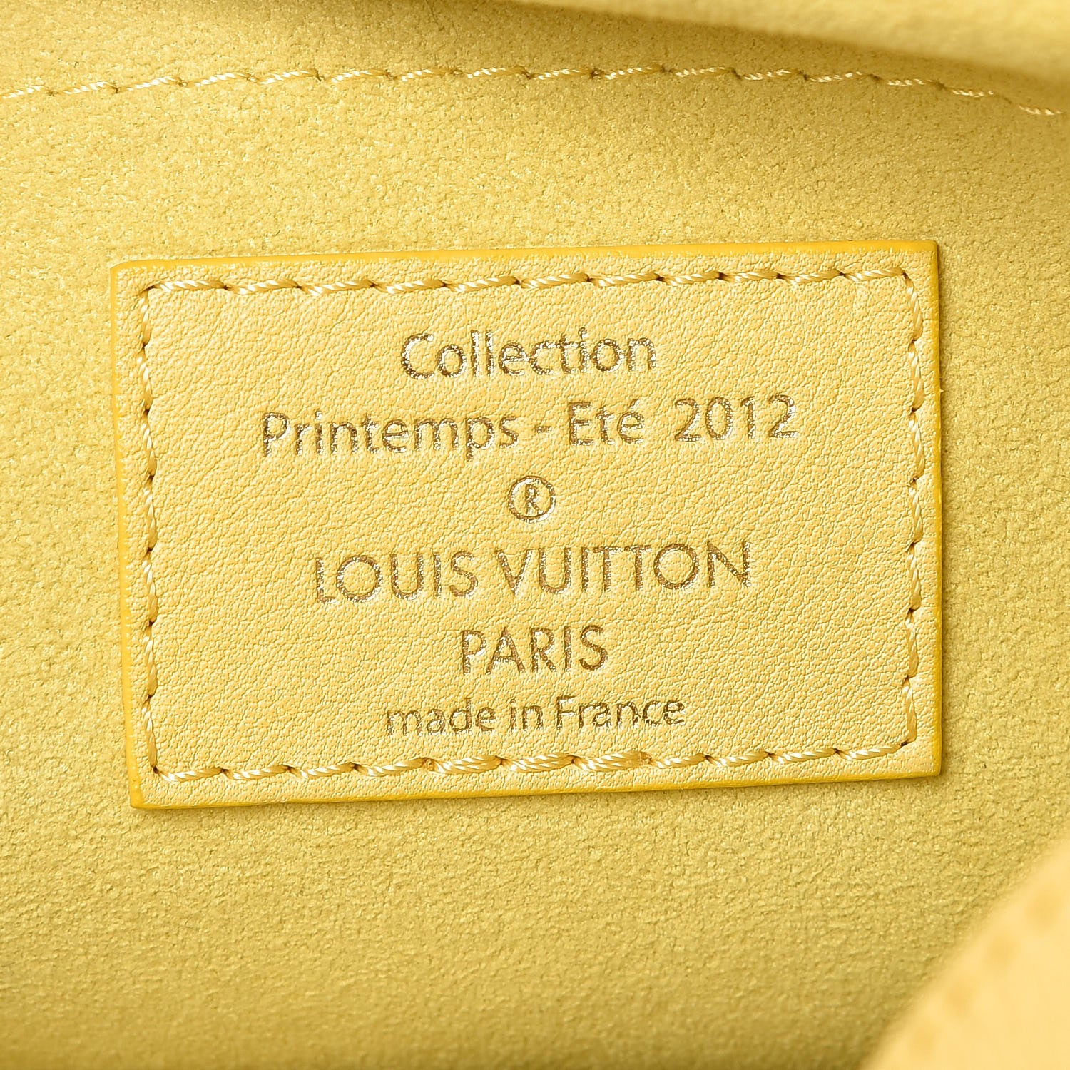 Louis Vuitton Monogram Denim Pochette Round Yellow 6 of 8