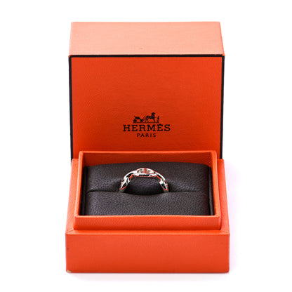 Hermes Sterling Silver PM Chaine d'Ancre Enchainee Band Ring 50 5.5 7 of 7