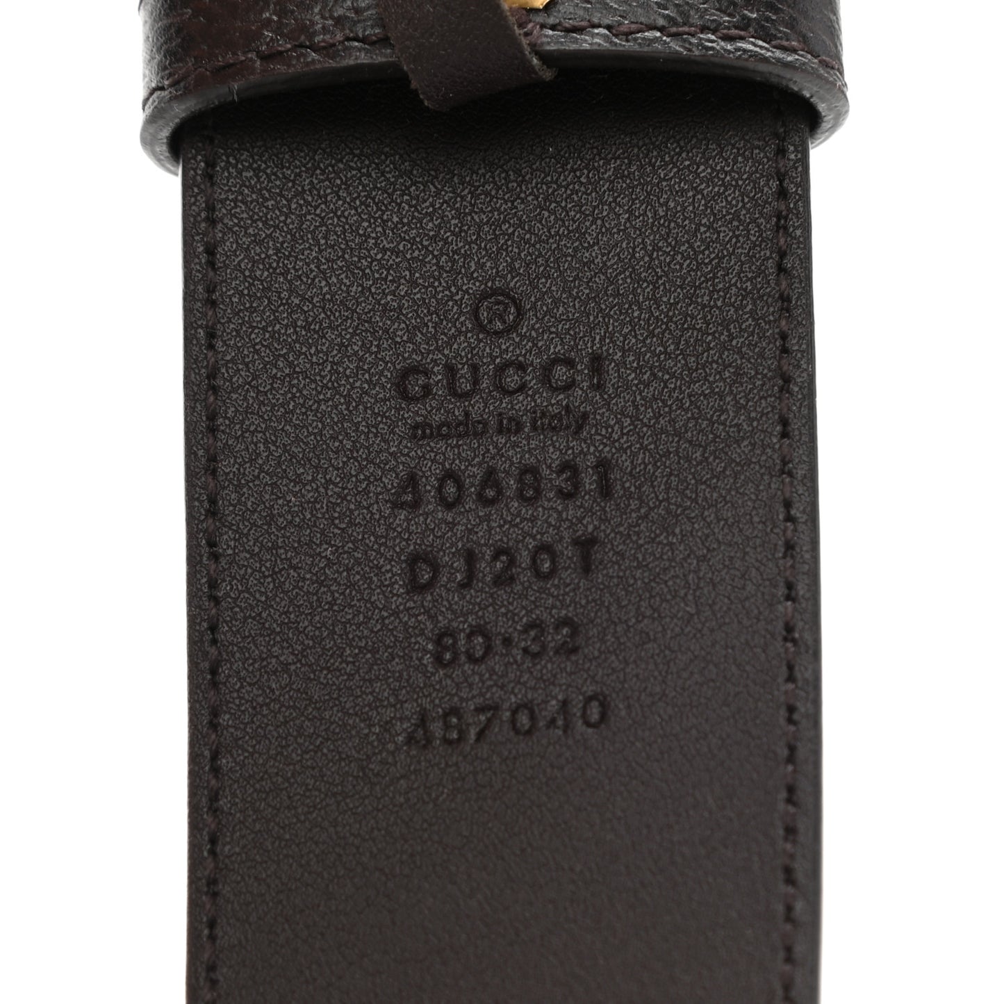 Textured Calfskin Double G 40mm Belt 80 32 Black