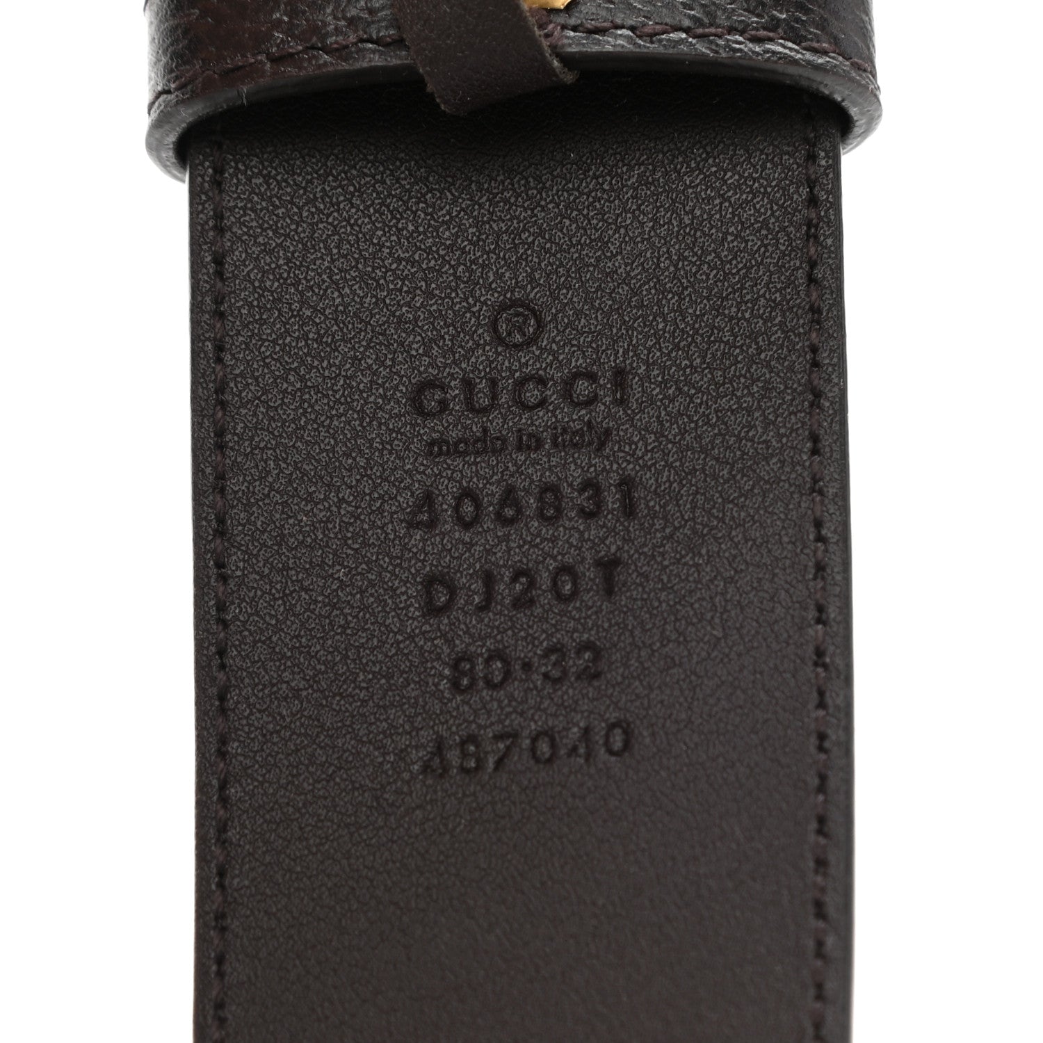 Gucci Textured Calfskin Double G 40mm Belt 80 32 Black 3 of 8