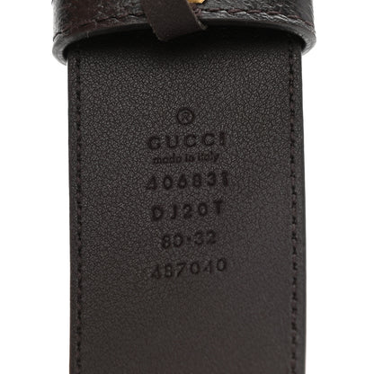 Gucci Textured Calfskin Double G 40mm Belt 80 32 Black 3 of 8