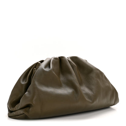Bottega Veneta Smooth Butter Calf The Pouch Oversized Clutch Kaki Fondent 3 of 11