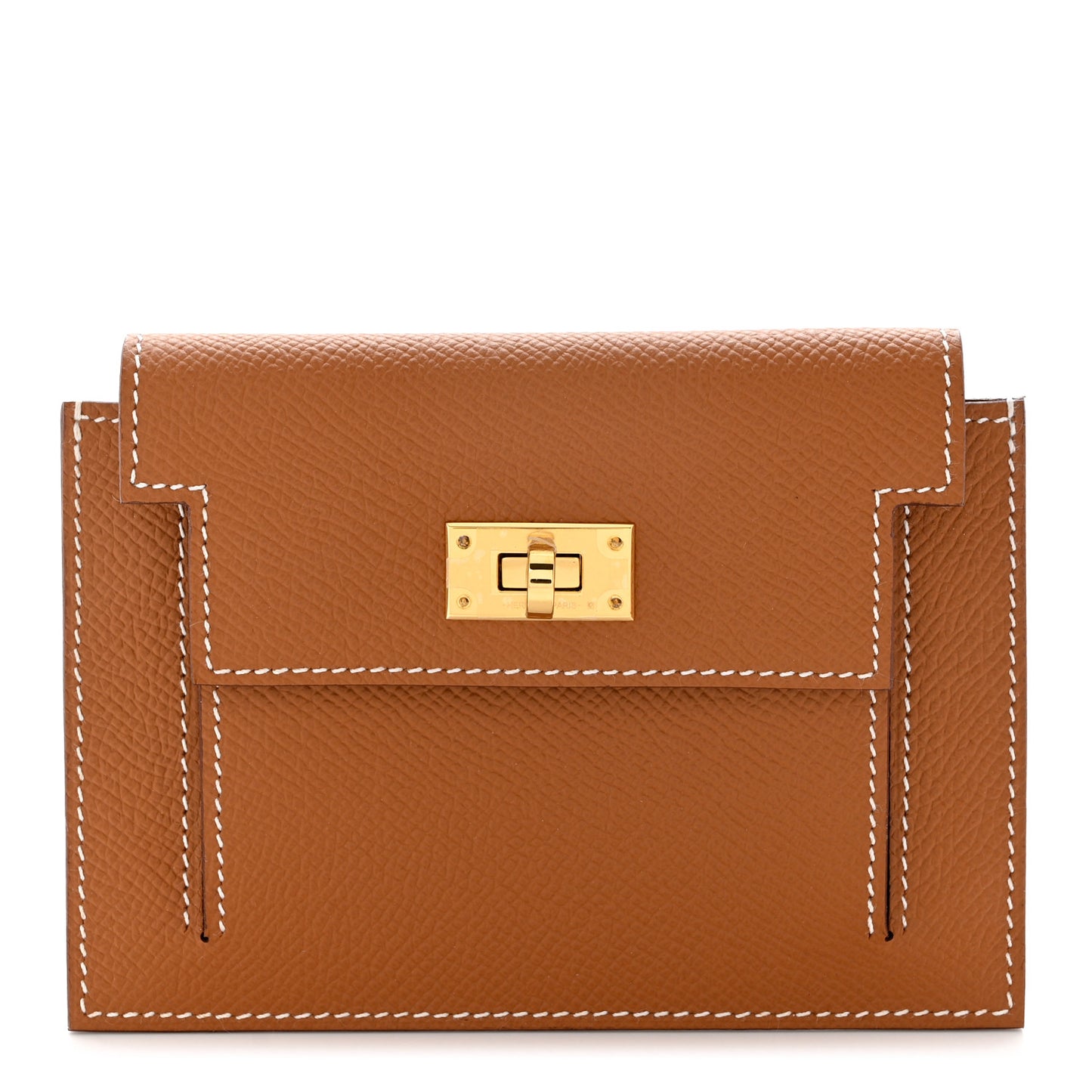 Epsom Kelly Pocket Compact Wallet Gold